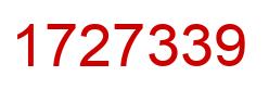 Number 1727339 red image