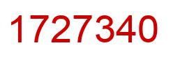 Number 1727340 red image