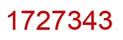 Number 1727343 red image
