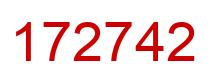 Number 172742 red image