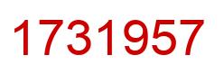 Number 1731957 red image
