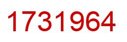 Number 1731964 red image