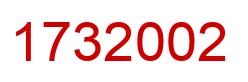 Number 1732002 red image