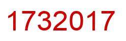 Number 1732017 red image