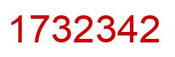 Number 1732342 red image