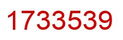 Número 1733539 imagen rojo