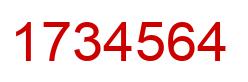 Number 1734564 red image