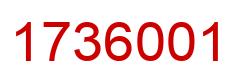Number 1736001 red image