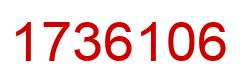 Number 1736106 red image