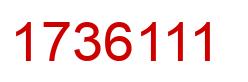 Number 1736111 red image