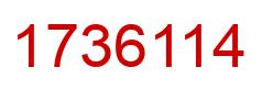 Number 1736114 red image