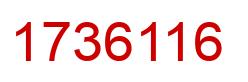Number 1736116 red image