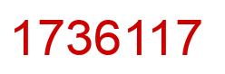 Number 1736117 red image