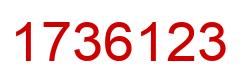 Number 1736123 red image