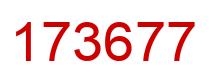 Número 173677 imagen rojo