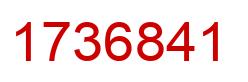 Number 1736841 red image