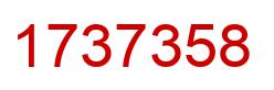 Number 1737358 red image