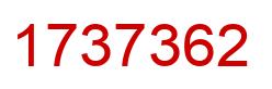 Number 1737362 red image