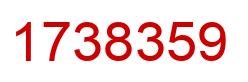 Number 1738359 red image