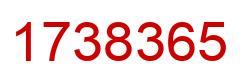 Number 1738365 red image