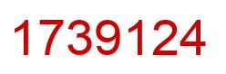 Number 1739124 red image
