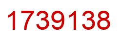 Number 1739138 red image