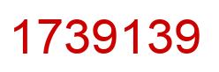 Number 1739139 red image