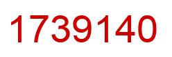 Number 1739140 red image