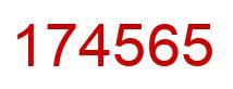 Number 174565 red image