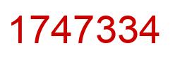 Number 1747334 red image