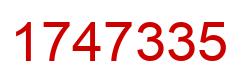 Number 1747335 red image