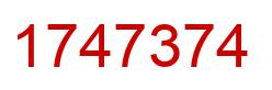 Número 1747374 imagen rojo