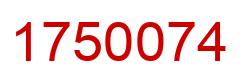 Number 1750074 red image