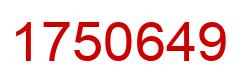 Number 1750649 red image