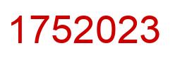 Number 1752023 red image