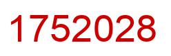 Number 1752028 red image