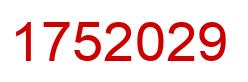 Number 1752029 red image