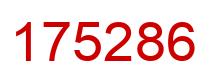 Number 175286 red image
