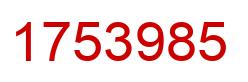 Number 1753985 red image