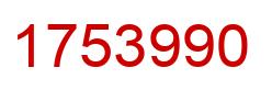 Number 1753990 red image