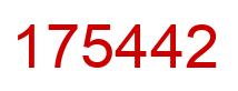 Número 175442 imagen rojo
