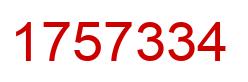 Number 1757334 red image