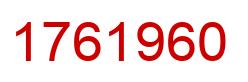Number 1761960 red image