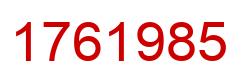 Number 1761985 red image