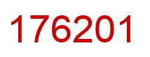 Number 176201 red image