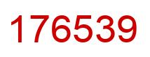 Number 176539 red image