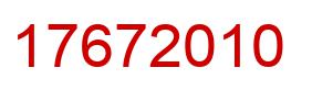 Number 17672010 red image