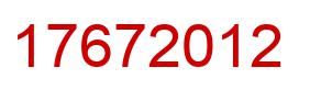 Number 17672012 red image
