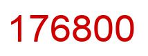 Number 176800 red image