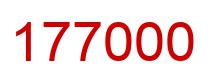 Number 177000 red image